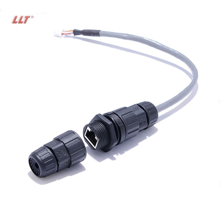 LLT M19 8P8C Waterproof CAT6 RJ45 Female to Female LAN Ethernet Network/Extension Coupler/Waterproof RJ45 Connector