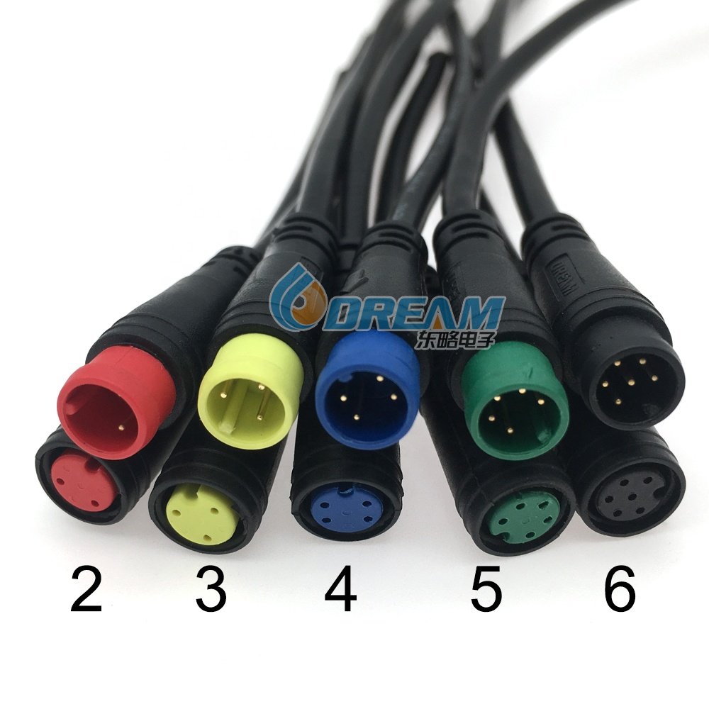 Dream-start M8 IP65 Power Detachable Installable 6Pin Wire Led Strip Waterproof Cable Connector Factory