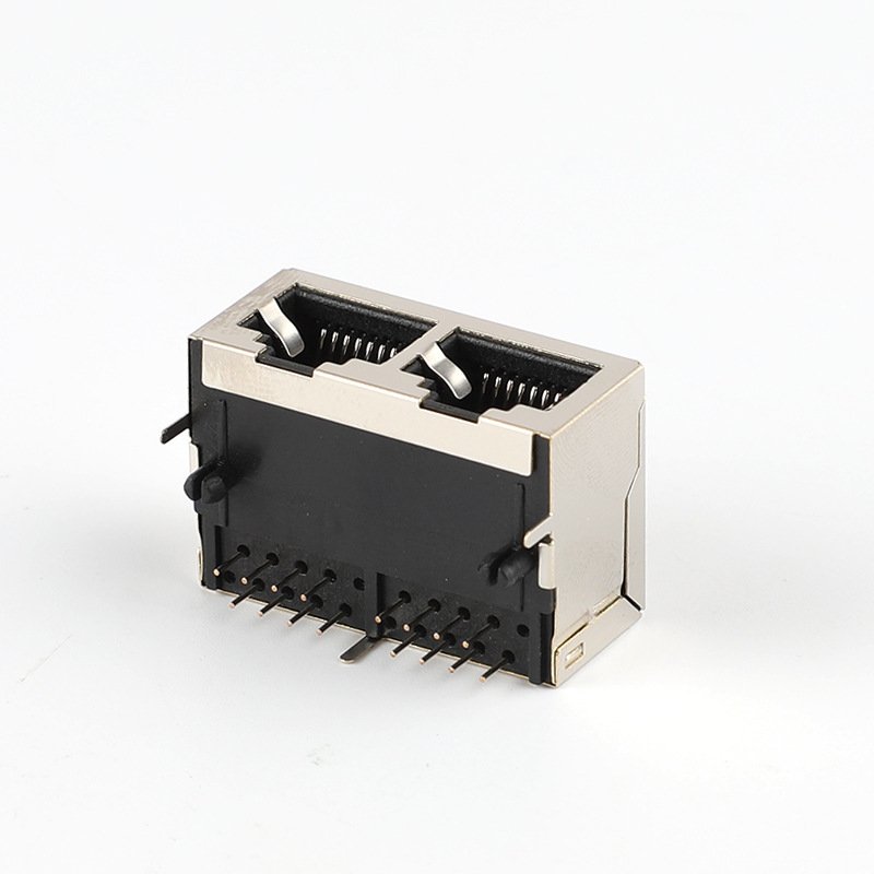 RJ45 Jack Connector Adapter 2 Port 16 Pins LAN Ethernet Network Cable RJ45 Plug Female Splitter Connector Adapter