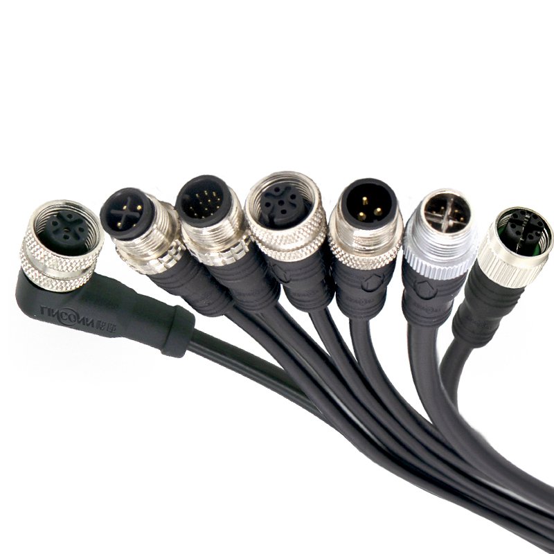 China manufacture M12 fast connector waterproof connector Wire harness cable