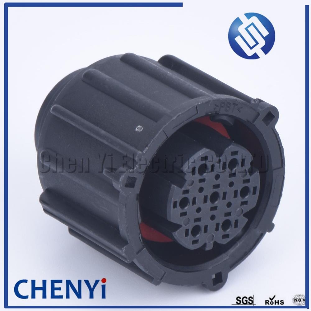 7 pin circular car waterproof auto connector sensor plug temp resistance car connector with tail L-shaped