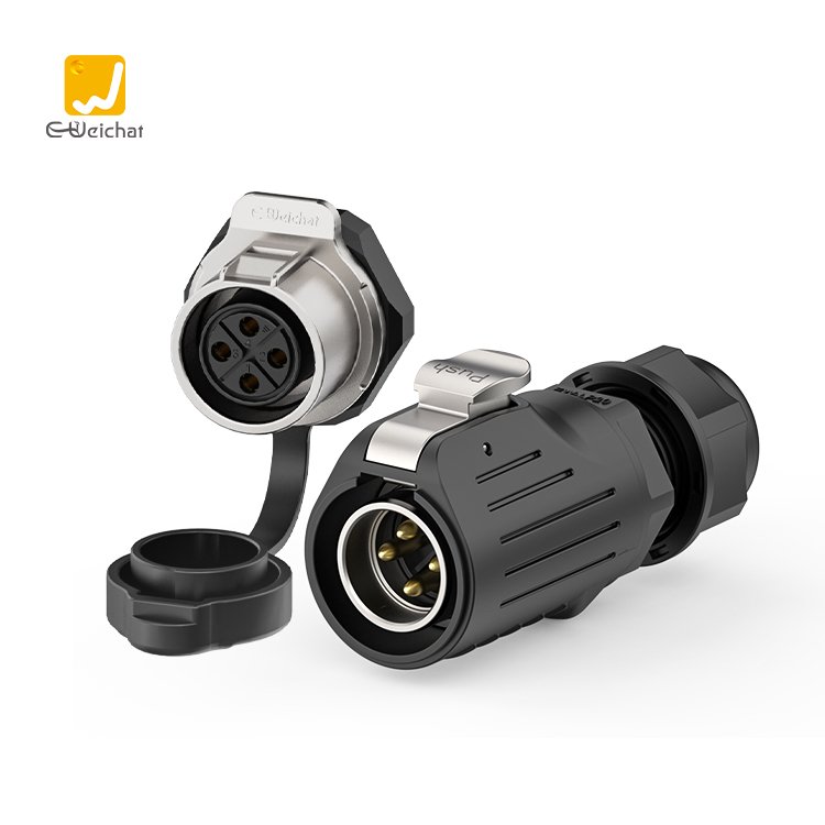 2024 Wholesale LP 20 Dc Power Connector Types Electrical Wire Male Female 4 Pin Waterproof Connector