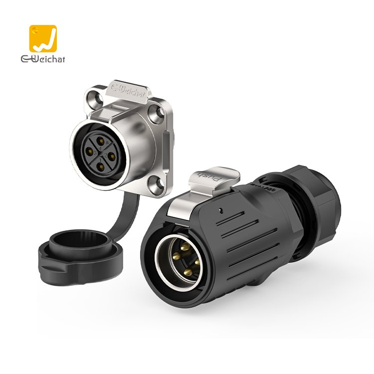 2024 Wholesale LP 20 Dc Power Connector Types Electrical Wire Male Female 4 Pin Waterproof Connector