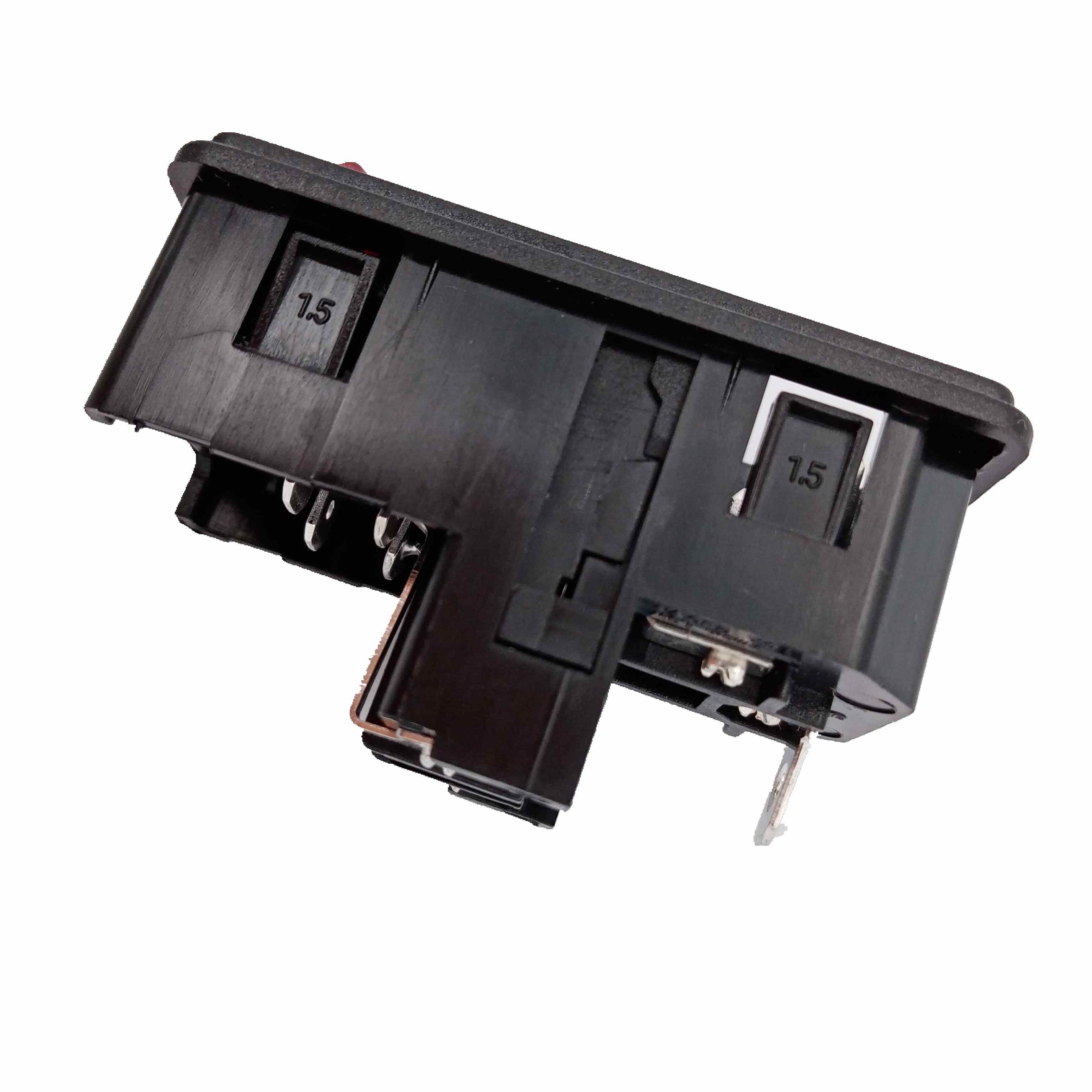 UL Approved 10A 250V Ac Plug Adapter Power Socket IEC C14 Female Plug Holder 3/4 Pin Ac Power Connector