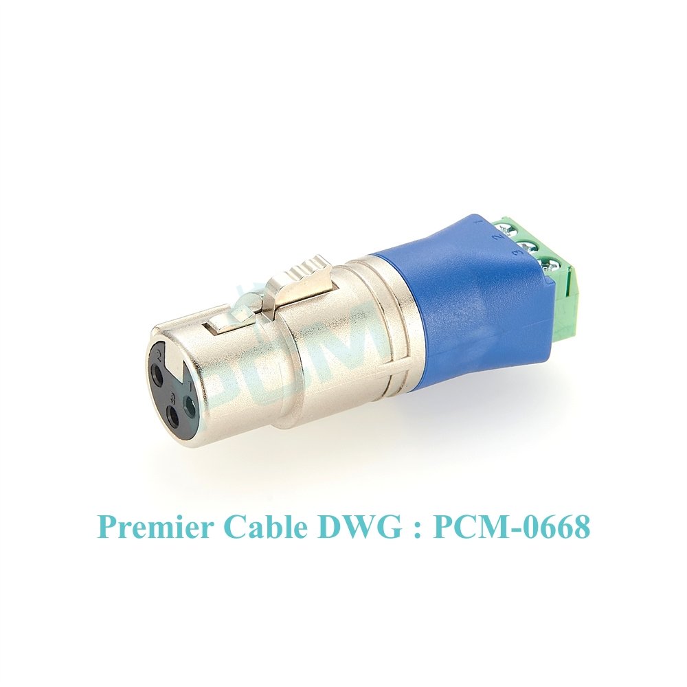 3 Pin XLR Female To Screw Terminal Block Connector Adapter For DMX Stage LED Light Audio Equipment Broadcast