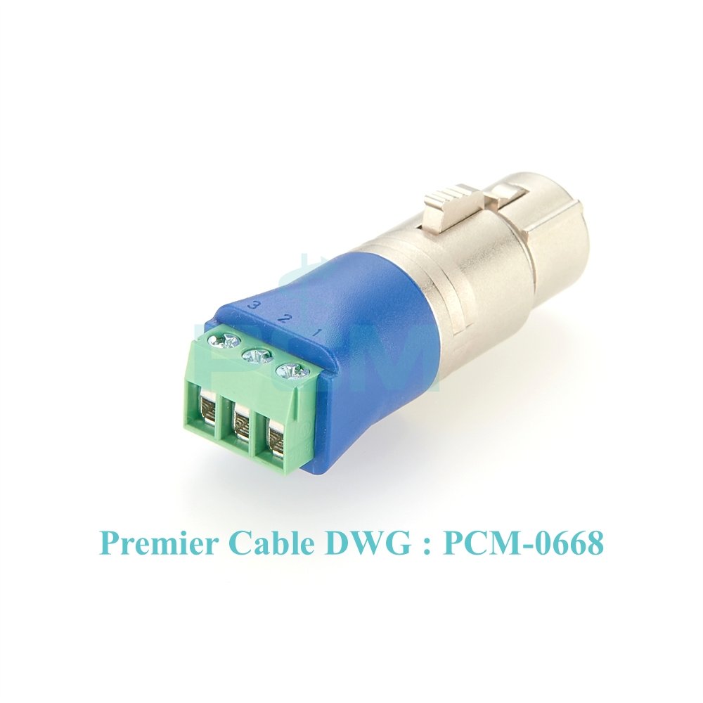 3 Pin XLR Female To Screw Terminal Block Connector Adapter For DMX Stage LED Light Audio Equipment Broadcast