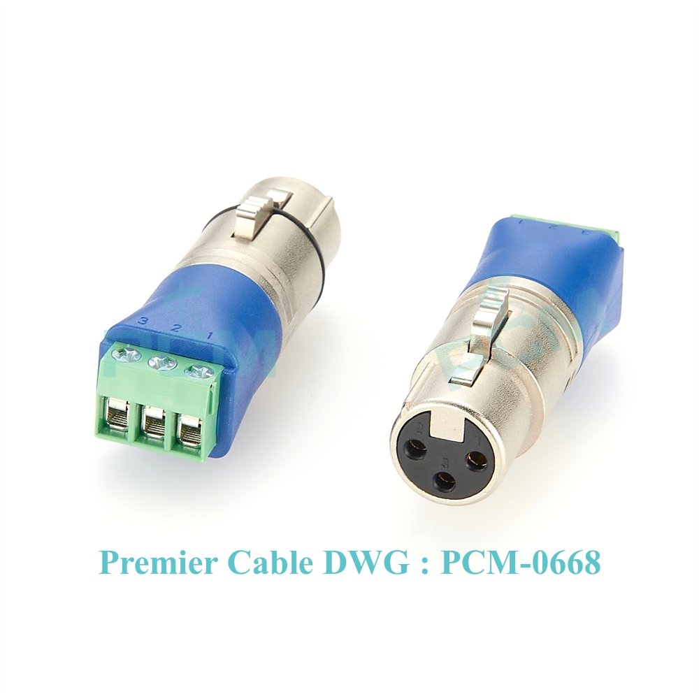 3 Pin XLR Female To Screw Terminal Block Connector Adapter For DMX Stage LED Light Audio Equipment Broadcast