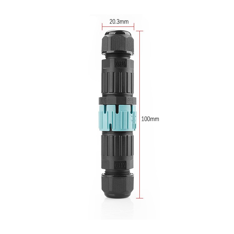 M19 Circular Welding Electrical Wire 2Pin 3 Pin Male And Female Cable Connector for Led Garden Light