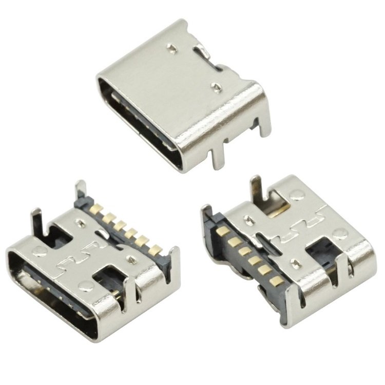 TYPE-C USB female vertical patch SMT 24P plug-in 180 degree USB3.1 connector