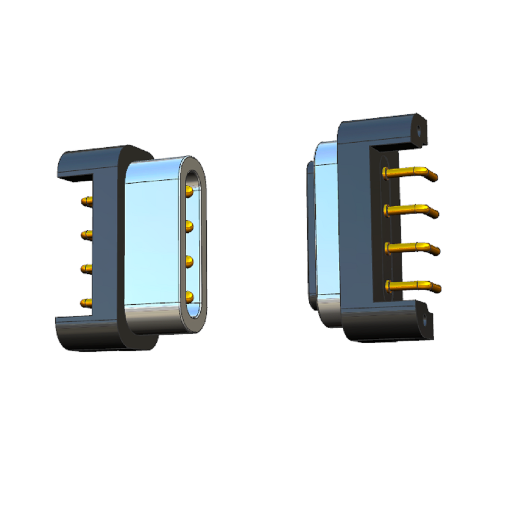High Current 4 Pin Pogo Pin Magnetic 1 A 2 A 3 A 12 V Waterproof Connector Electronic Device Cleaner Robot Bluetooth Earphone