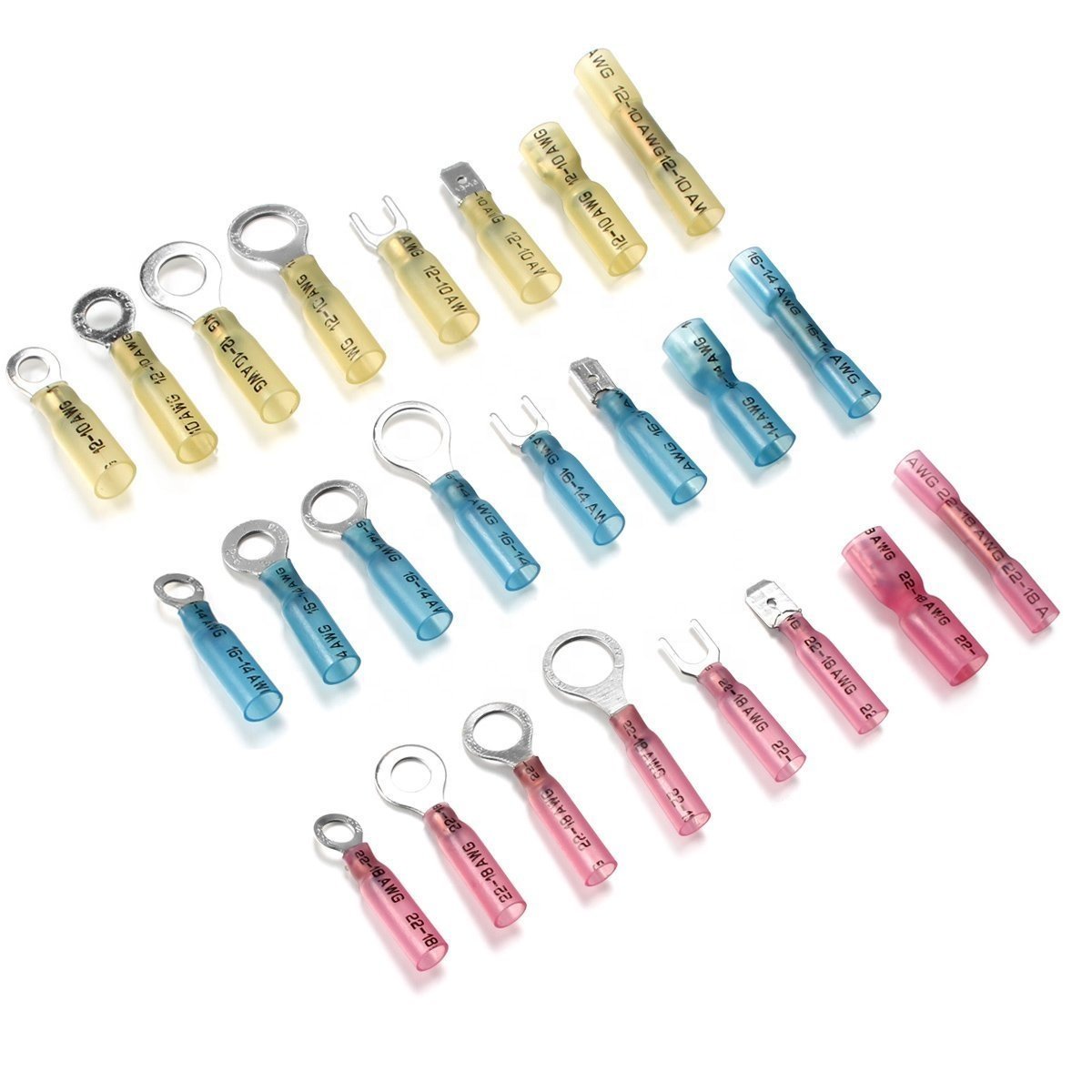250PCS heat shrink terminal connector kit