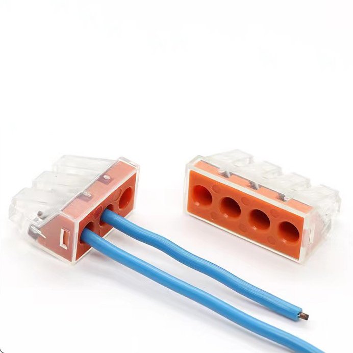 Custom PCT-203 Quick Connector One In Two Out Hard Wire Push In Wire Connectors