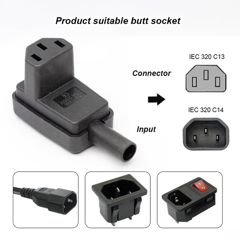 IEC 60320 C13 rewireable connector 10A/15A 250VAC 10A female 3 terminal power adapter connector