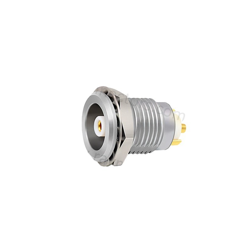circular connector coaxial 50ohm female connector with earth tag fixed panel mounted socket ERN.1S.250.CLL