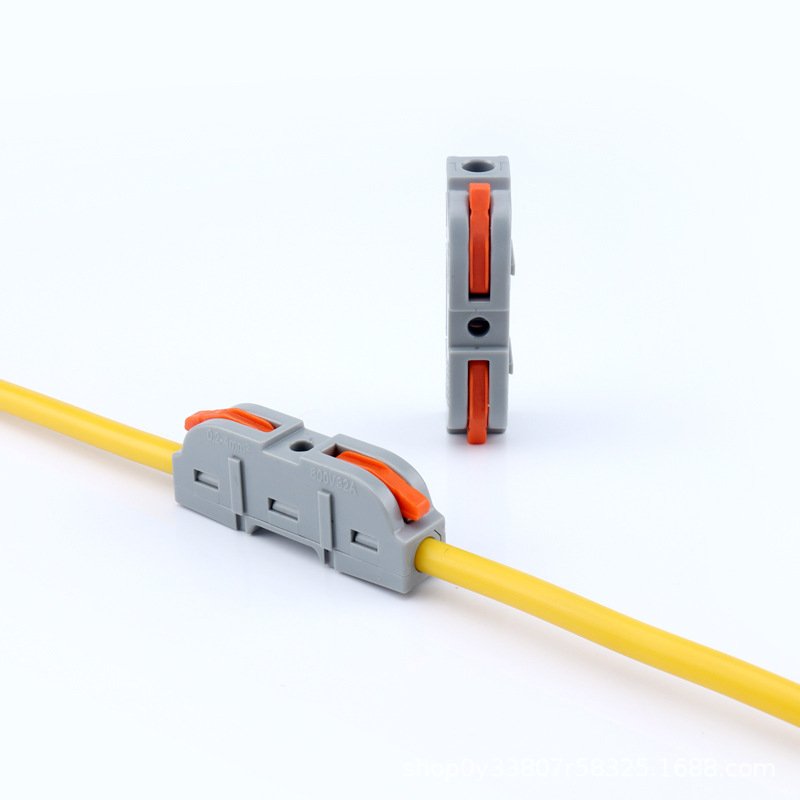 SPL-1 PA/PC Compact Wire Connector into 2/3/4/5/6 Way Cable Connectors Lever-Nut Wire Connector for Circuit Inline 28-12 AWG
