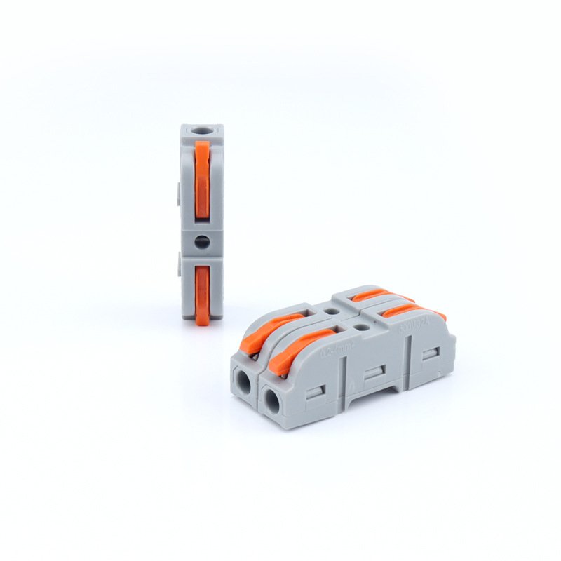 SPL-1 PA/PC Compact Wire Connector into 2/3/4/5/6 Way Cable Connectors Lever-Nut Wire Connector for Circuit Inline 28-12 AWG