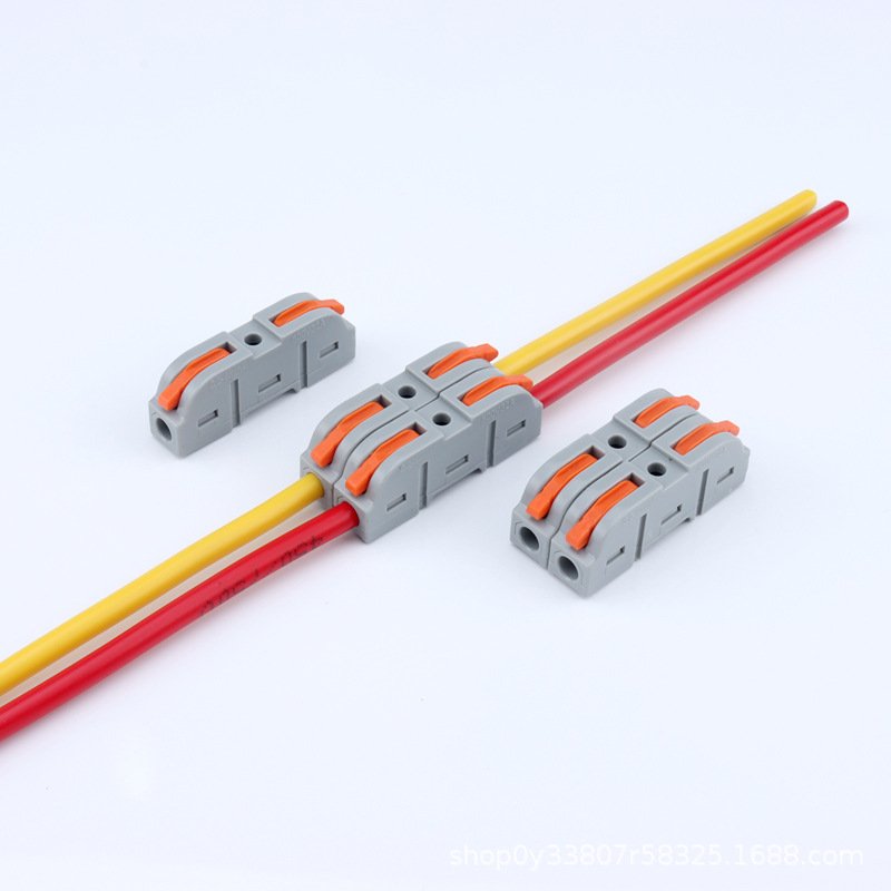 SPL-1 PA/PC Compact Wire Connector into 2/3/4/5/6 Way Cable Connectors Lever-Nut Wire Connector for Circuit Inline 28-12 AWG
