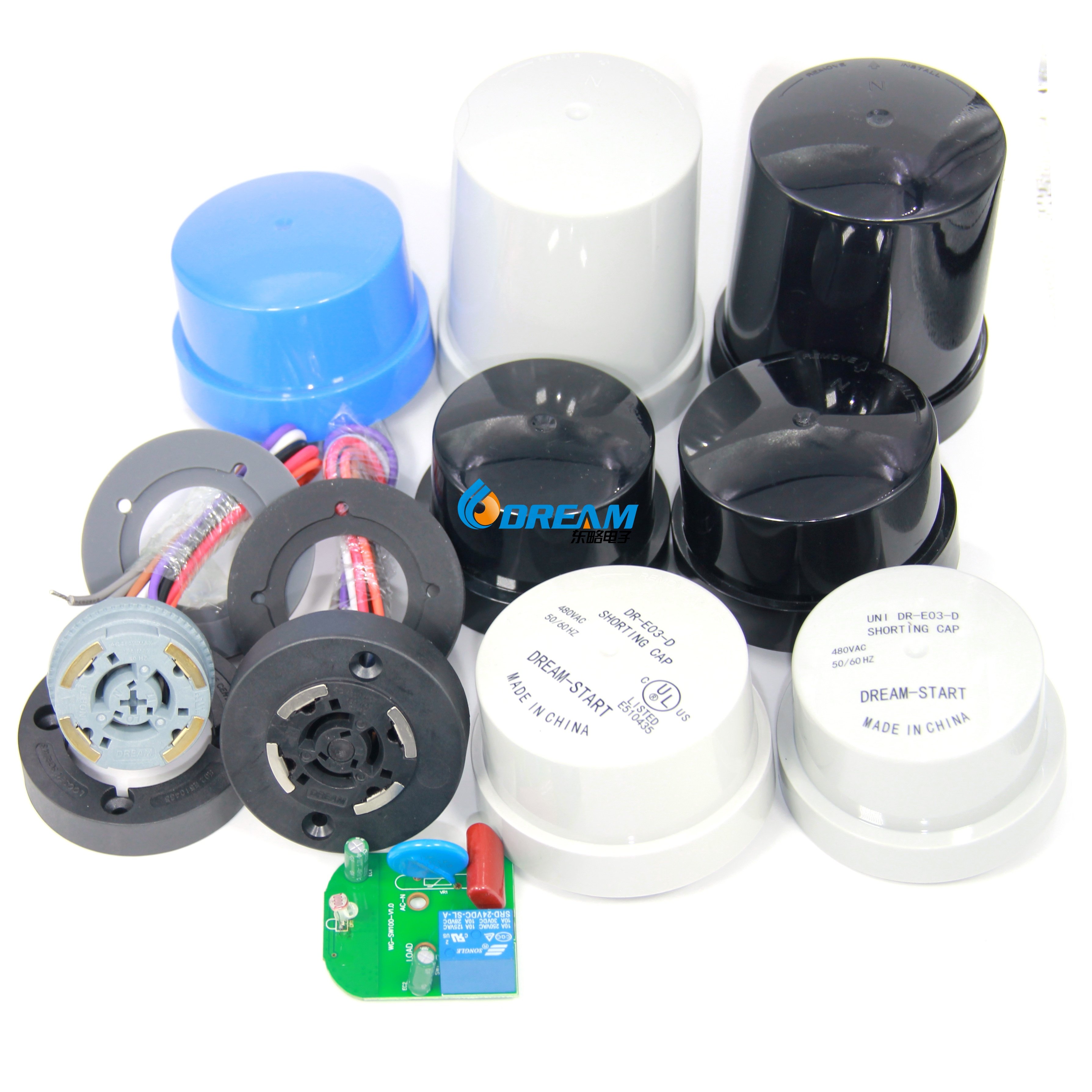 5 PIN receptacle IP66 waterproof optical control base with 3/5/7/pins NEMA sockets sensor switch outdoor light control