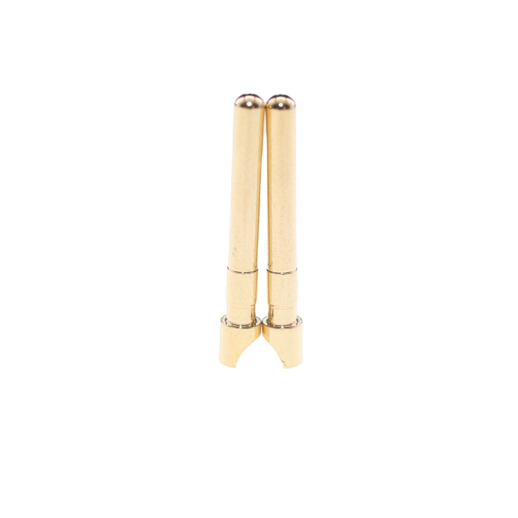 Factory Direct Turned Parts Electroplated Nickel Brass Contact Pin Connector 2.35mm Solid PIN Male Terminal