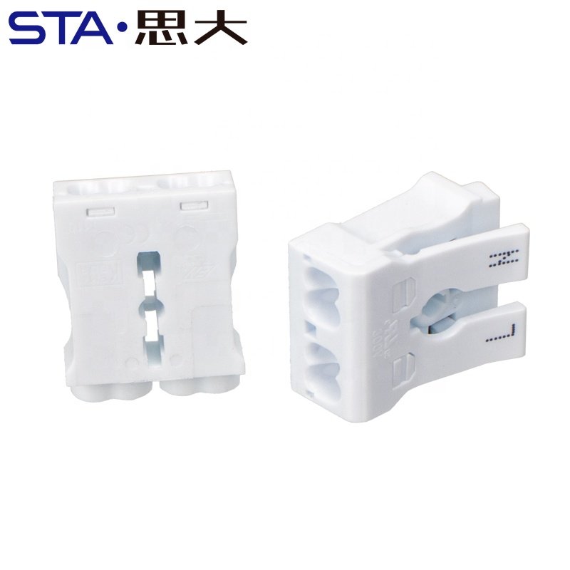 Fast self-locking single or double push button wire electrical connector 2 3 4 5 pin 2 in 2 out LED lighting terminal block 925