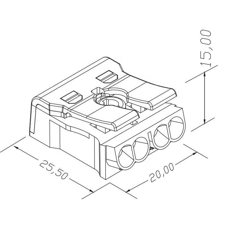 Fast self-locking single or double push button wire electrical connector 2 3 4 5 pin 2 in 2 out LED lighting terminal block 925