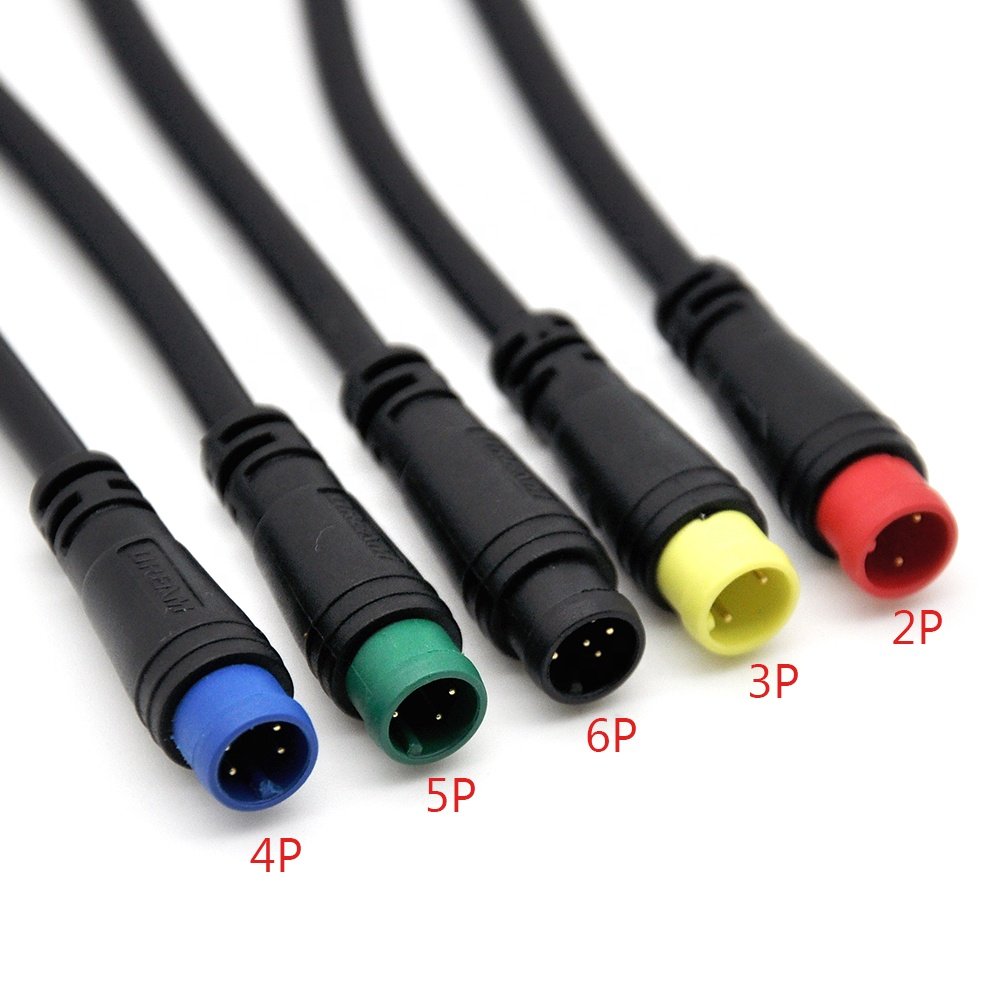 Ebike Parts Accessories E-Bike Male and Female Wire Harness 2Pin M6 M8 IP65 Waterproof Connector Factory