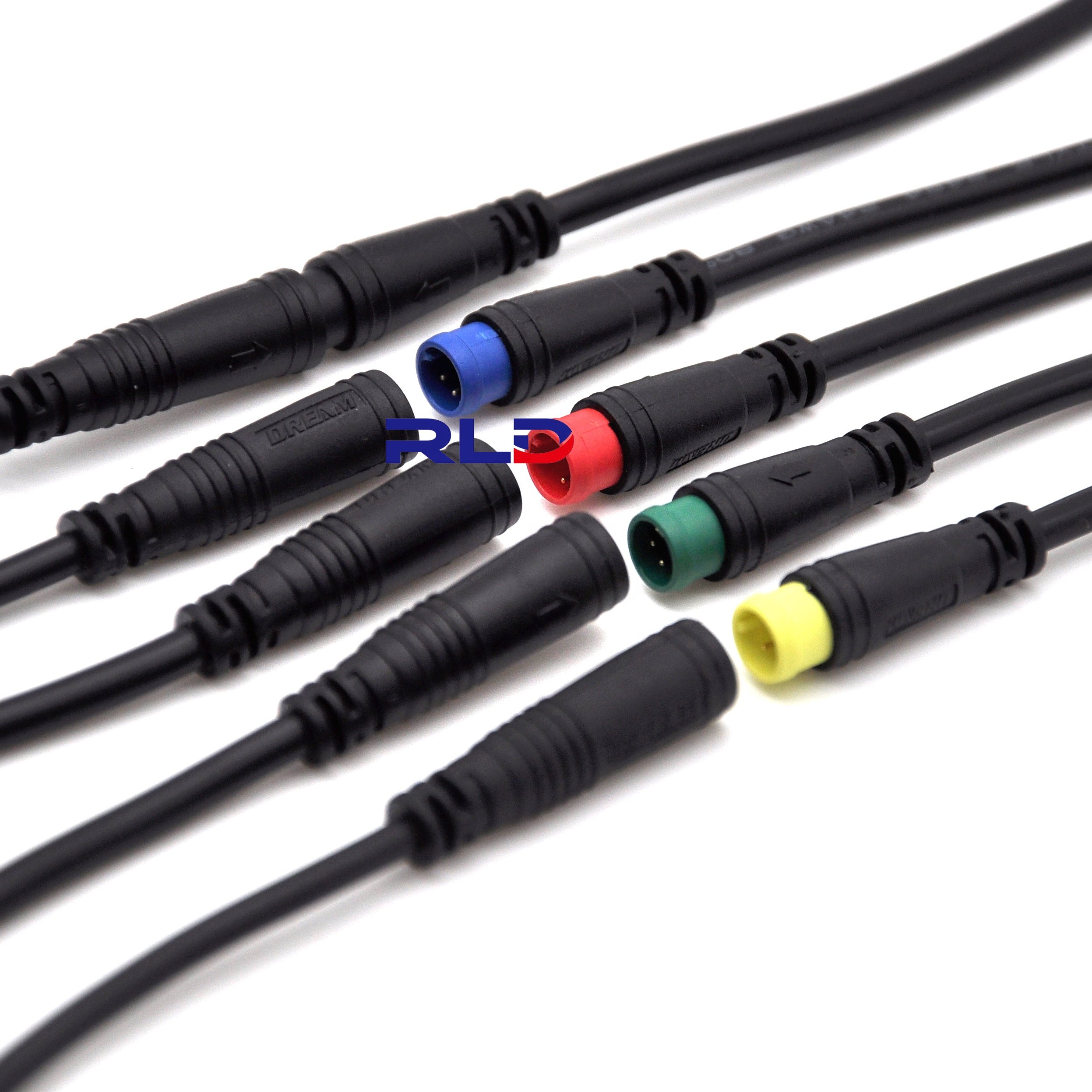 Ebike Parts Accessories E-Bike Male and Female Wire Harness 2Pin M6 M8 IP65 Waterproof Connector Factory