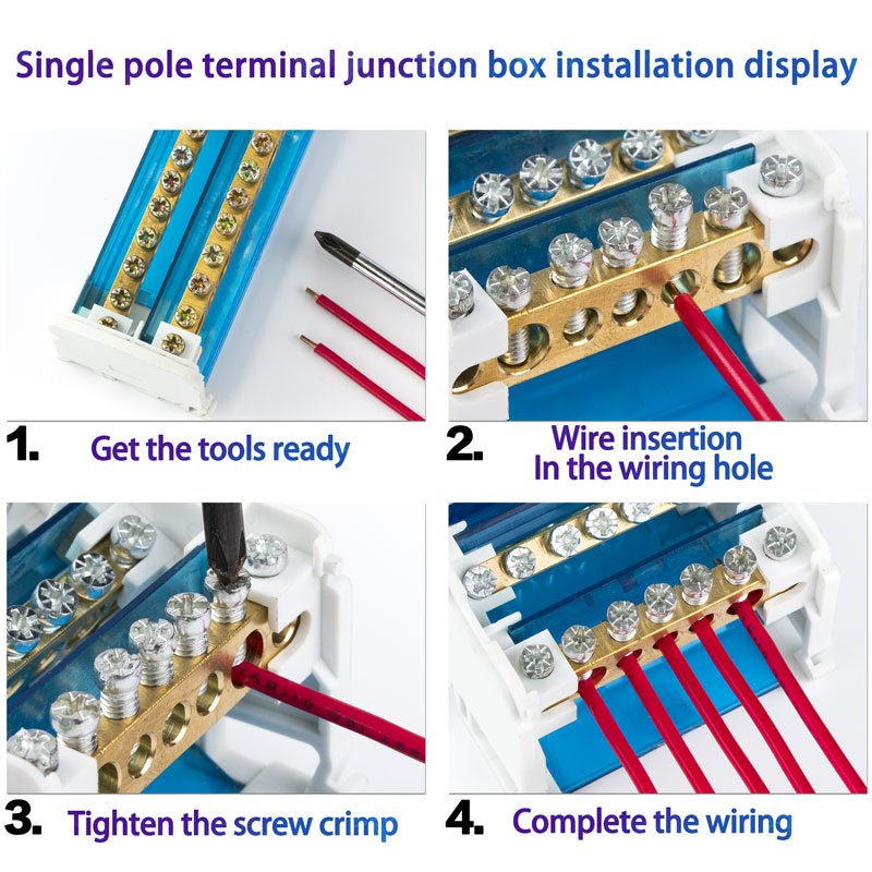 Screw Universal multi-terminal Junction Box 207 Wire Electrical Connector Din Rail Terminal Block Power Distribution Box