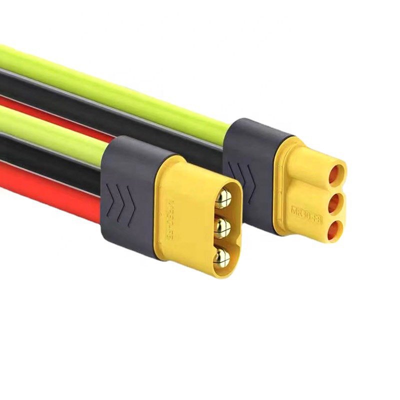 High Quality Power Battery MR60 Plug Male Female Amass MR60-M MR60-F MR60 3 Core Pin Connector With Sheath For Brushless Motor