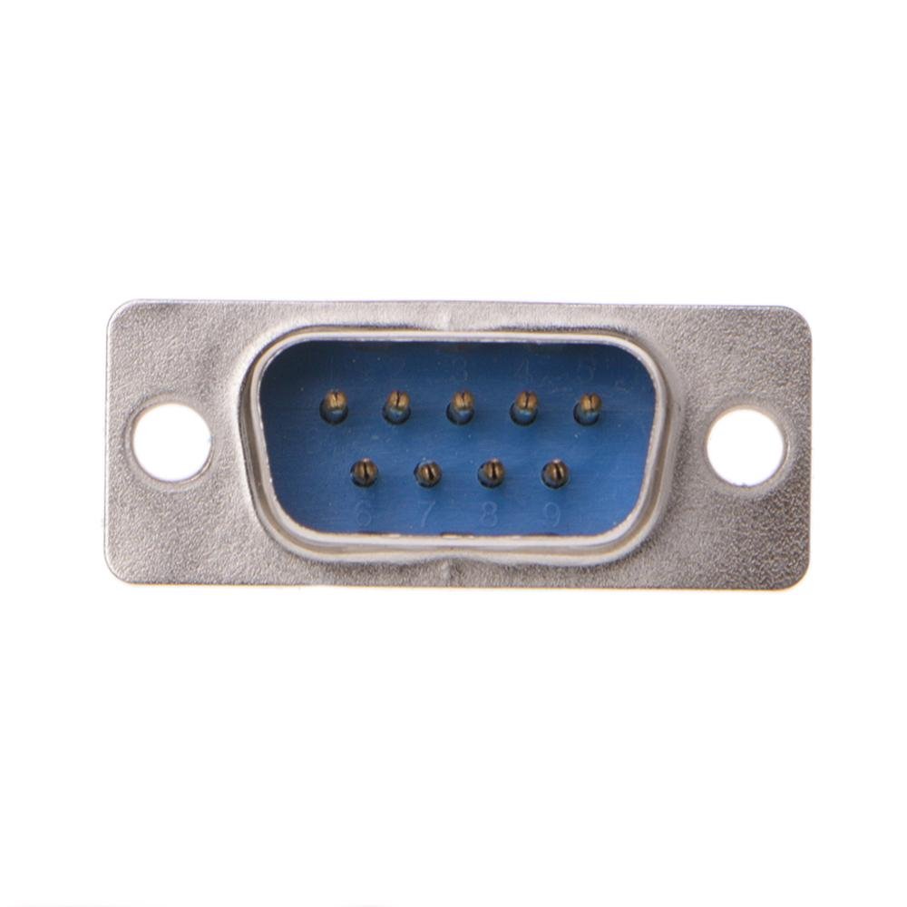 9Pin Male/Female D-Sub Plug Solder Connector RS232 Serial DB9 w/ Grey Hood
