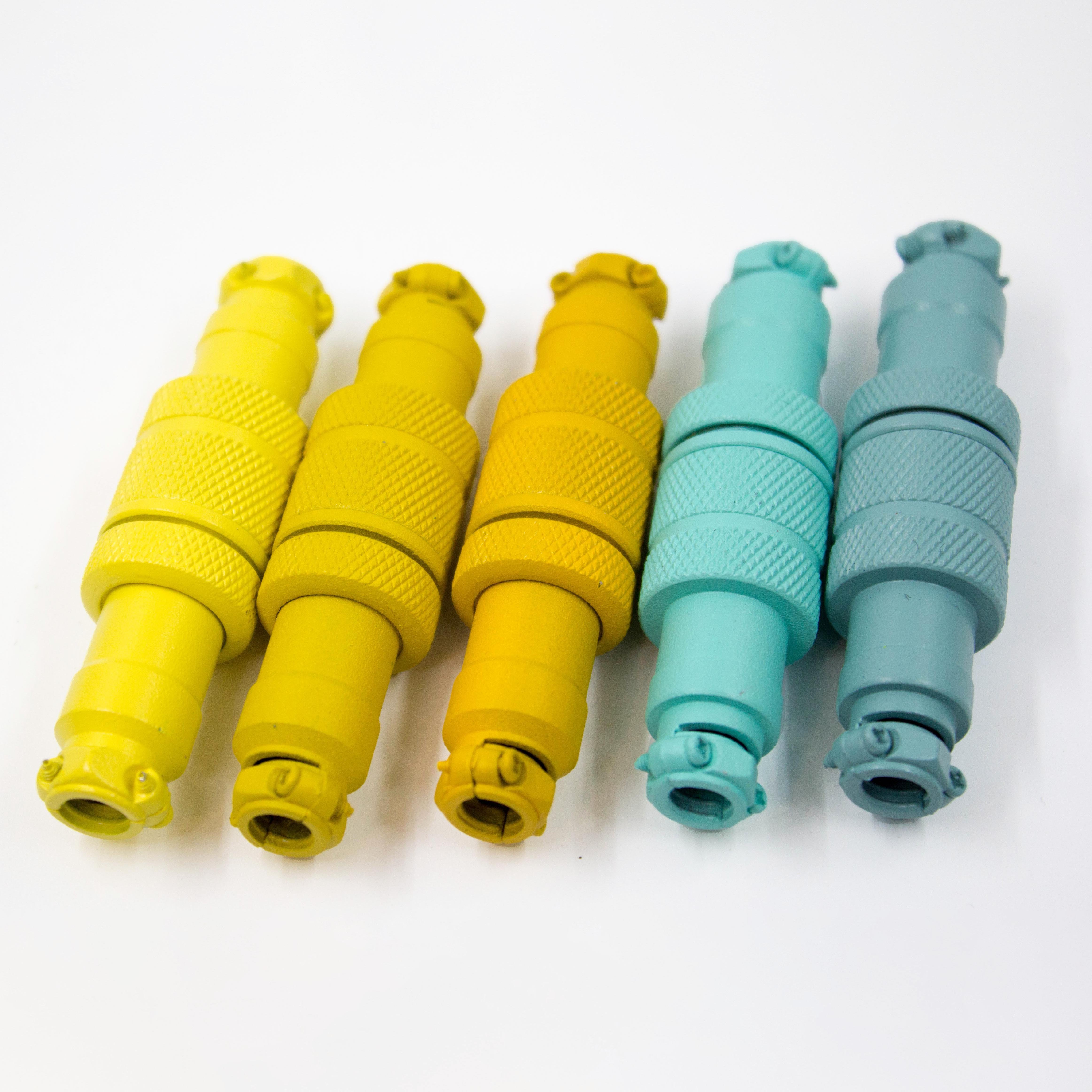 Custom multicolor Matt Shiny Gx16 4pin 5pin Male And Female Aviator Colorful Gx16 Connector Plug For Coiled Usb keyboard Cables