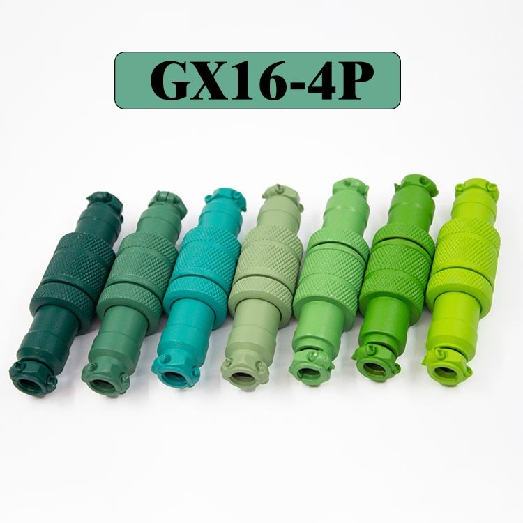 Custom multicolor Matt Shiny Gx16 4pin 5pin Male And Female Aviator Colorful Gx16 Connector Plug For Coiled Usb keyboard Cables