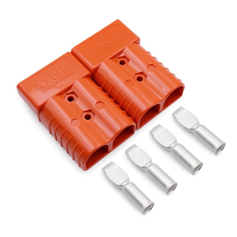 2-Pole Connector With Terminals Wire Plug 40A 50A 120A 175A 350A 600V High Current Heavy Duty Power Battery Connector