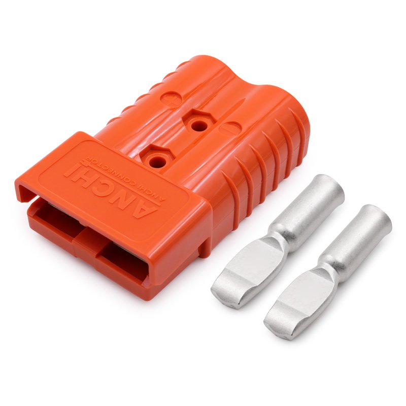 2-Pole Connector With Terminals Wire Plug 40A 50A 120A 175A 350A 600V High Current Heavy Duty Power Battery Connector