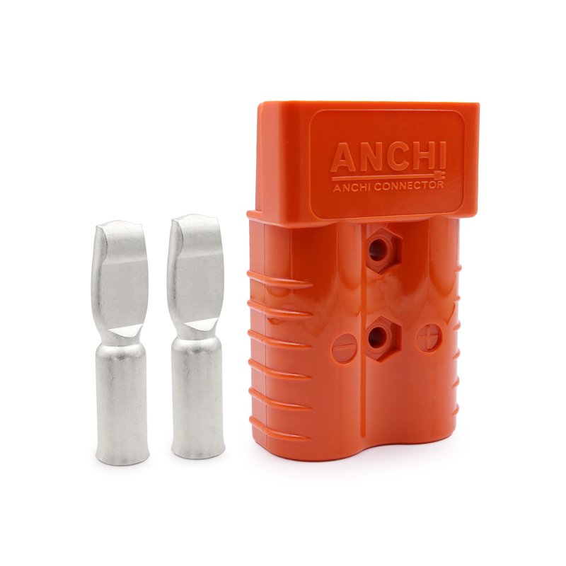 2-Pole Connector With Terminals Wire Plug 40A 50A 120A 175A 350A 600V High Current Heavy Duty Power Battery Connector