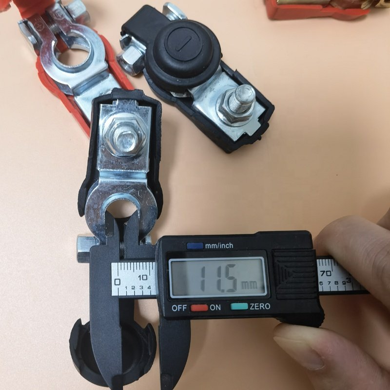Small hole zinc plated iron 12V Quick release automotive car Battery terminal Clamp Connector with cover Positive &Negative