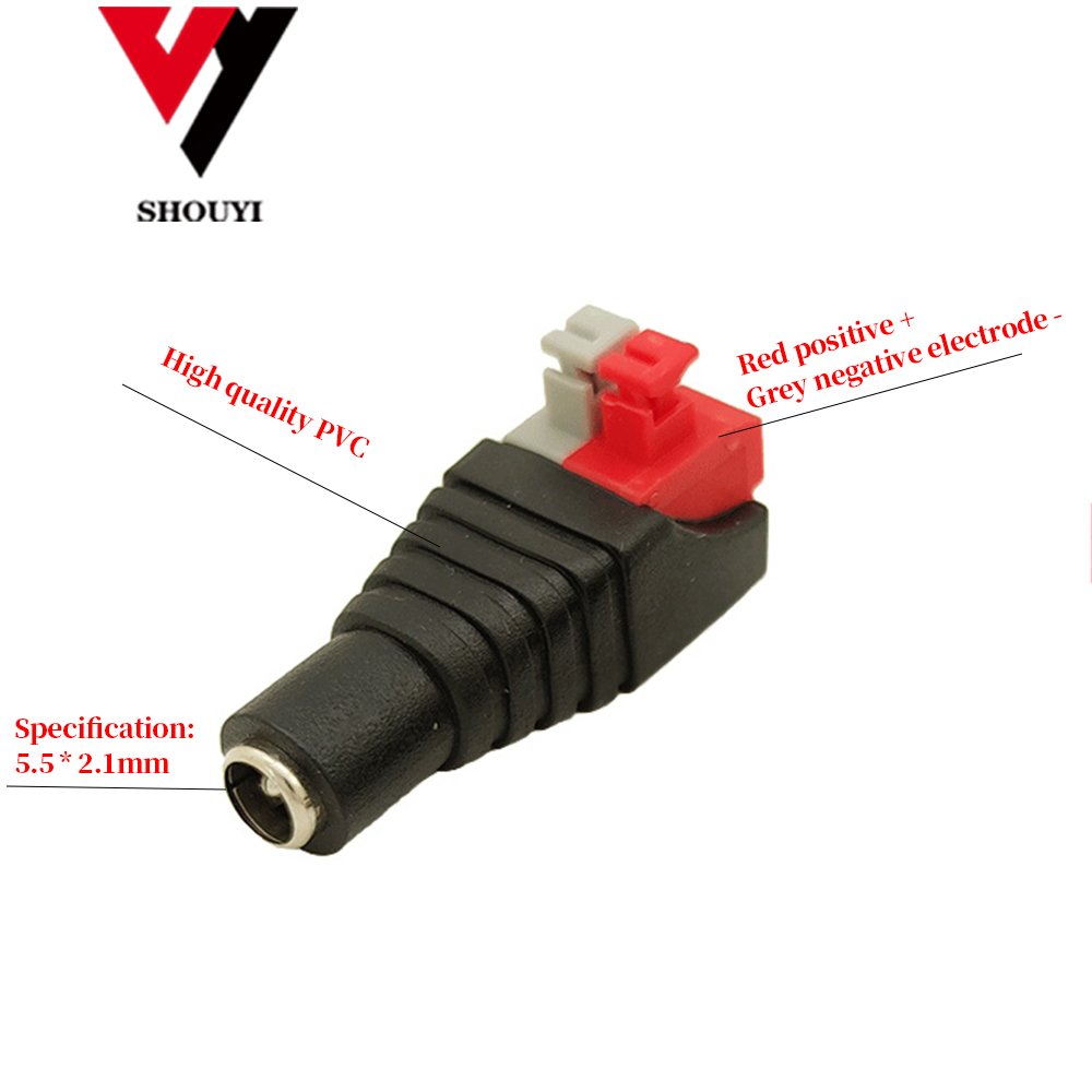 2.1 * 5.5mm DC female power socket adapter connector for CCTV camera