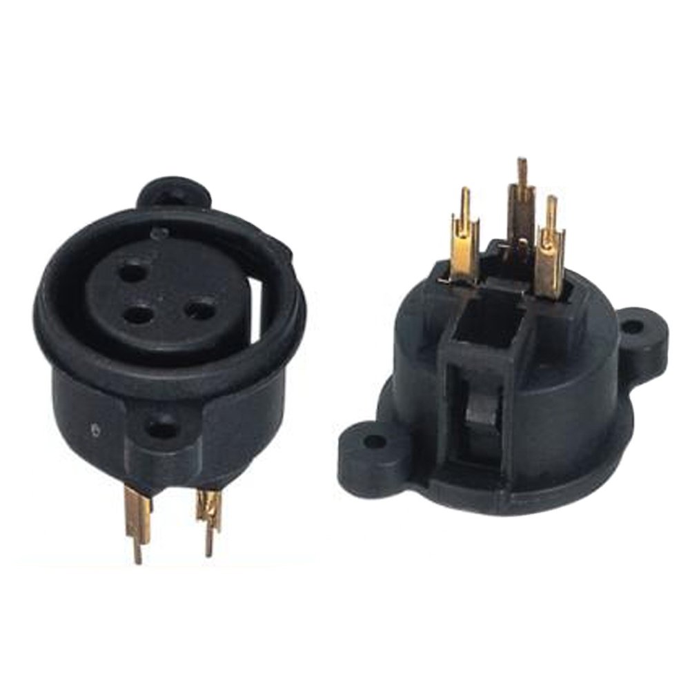 3 Pin XLR Male & Female Connector Right Angle 3 Poles XLR Plug Socket PCB Panel Mount Chassis Connectors Adapter