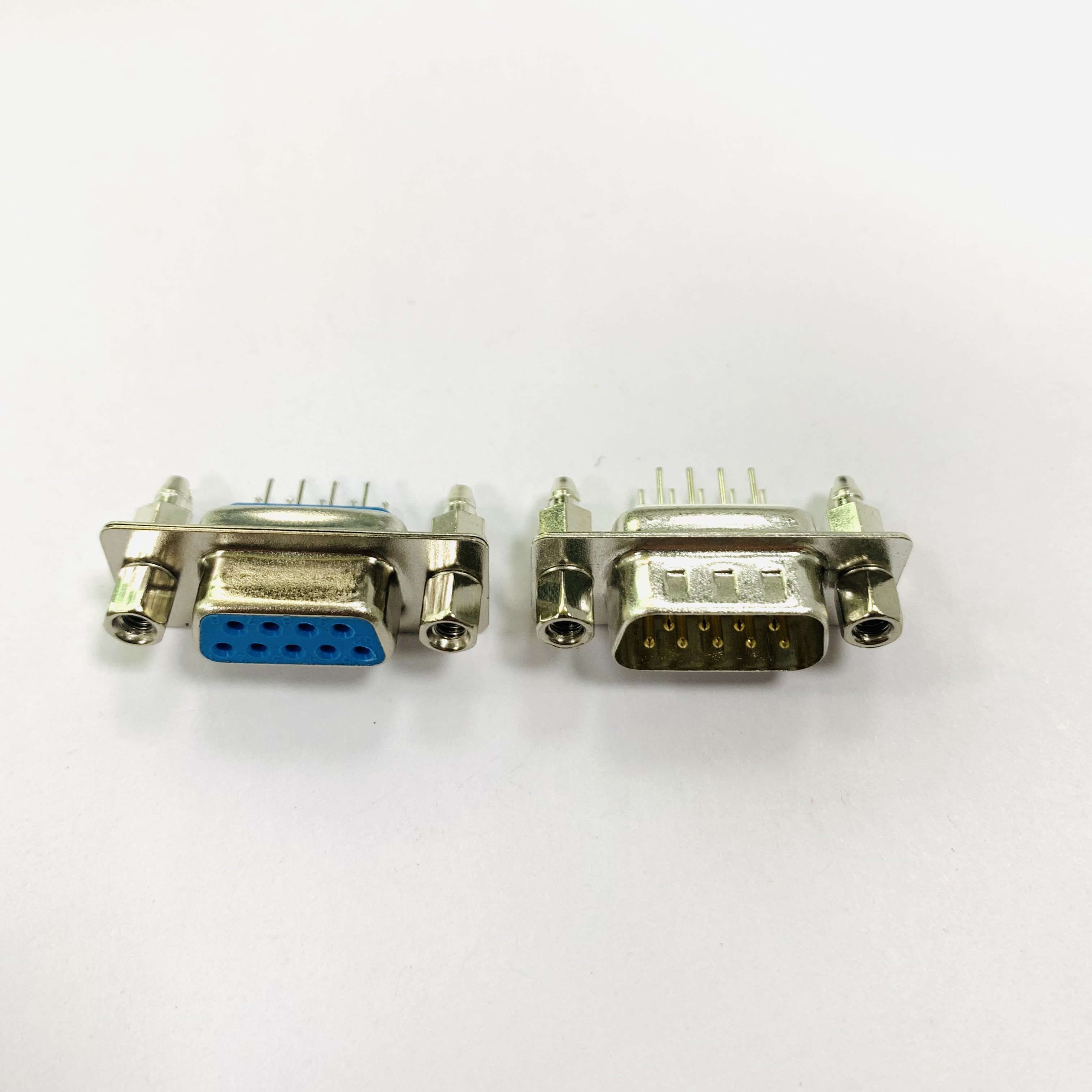 Customized Dr Double Layer D-Sub 9 Pin Connector Male To Male Riveting Screw DB9 Connector Pbt Dual Port