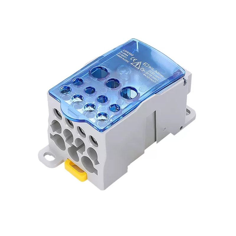One in Several Out Power Distribution Block UKK Terminal Block Wire Electrical Connector Junction Din Rail Distribution Block