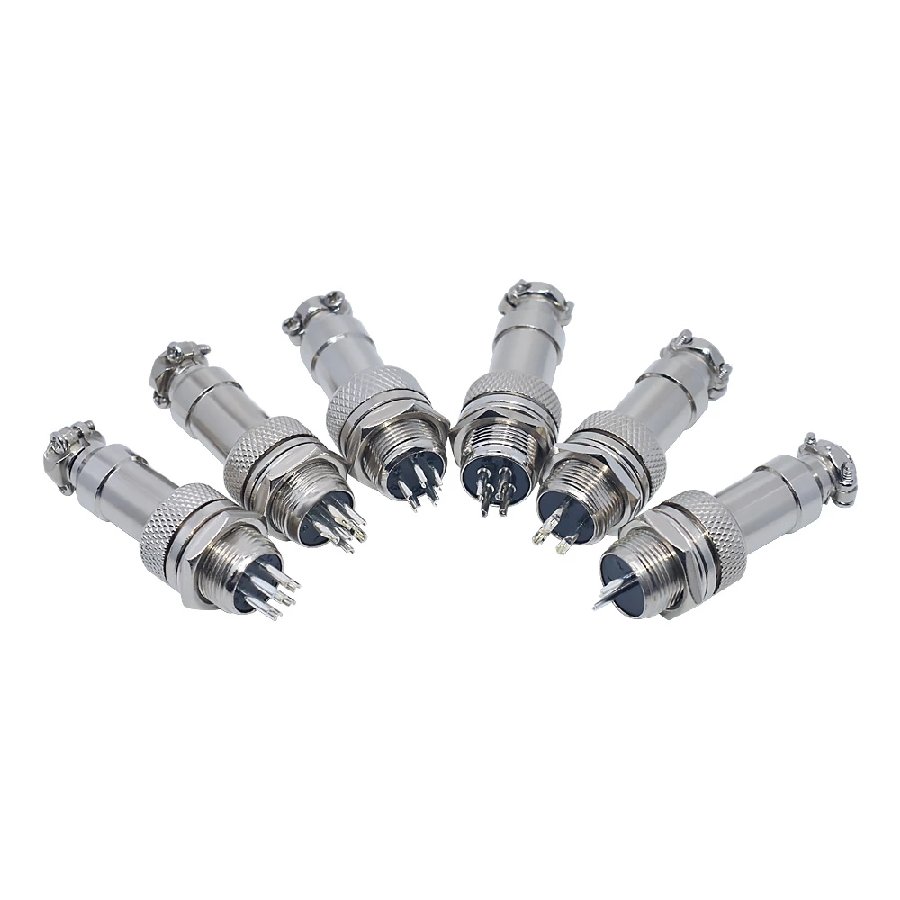 SZYJ GX12 2/3/4/5/6 Pin Male + Female 12mm 16mm L88-93 Circular Aviation Socket Plug Wire Panel Connector with Plastic Lid