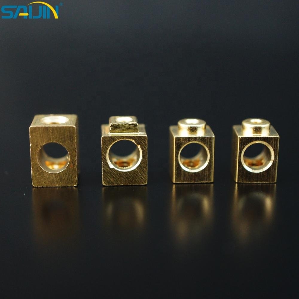 brass earth contact screw terminal block connector for wire