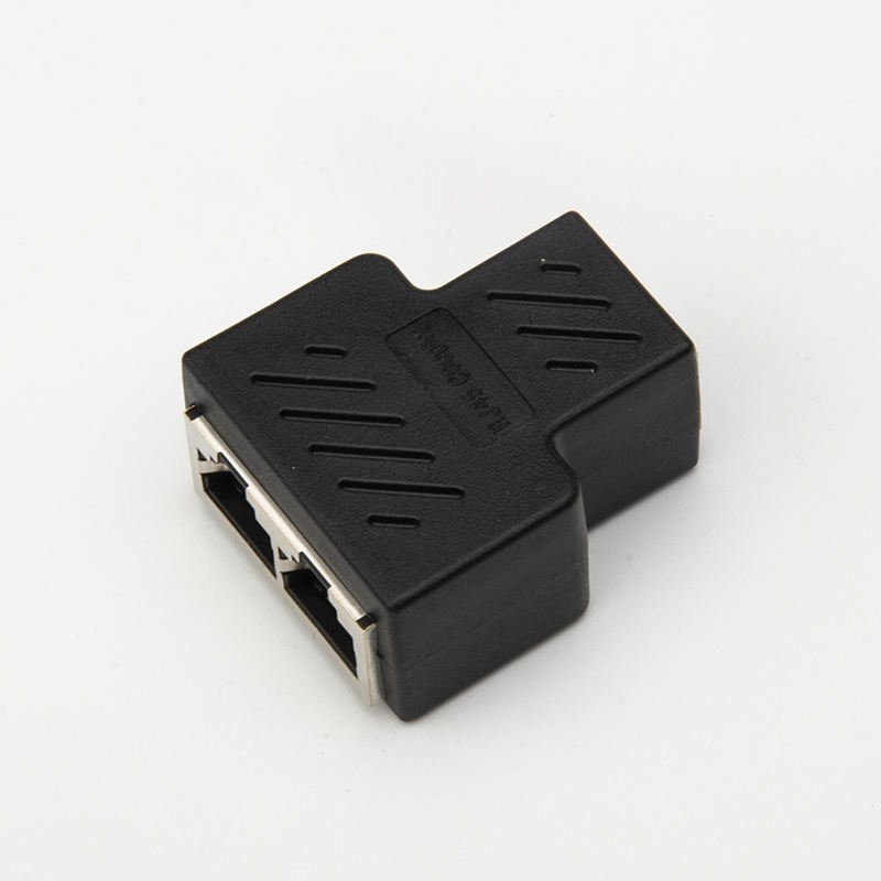 Ethernet 1 to 2 Female Plug RJ45 Connector Socket Ethernet Lan Network Adapter
