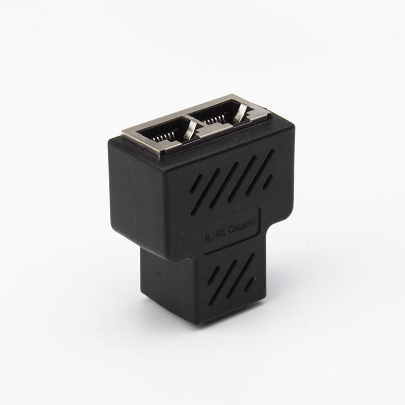 Ethernet 1 to 2 Female Plug RJ45 Connector Socket Ethernet Lan Network Adapter