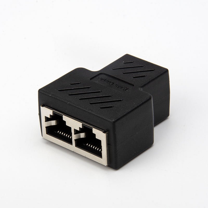 Ethernet 1 to 2 Female Plug RJ45 Connector Socket Ethernet Lan Network Adapter