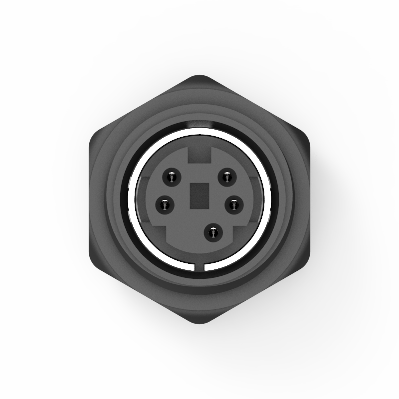 Mini Din 5PIN Rear Lock DIP Type Connector