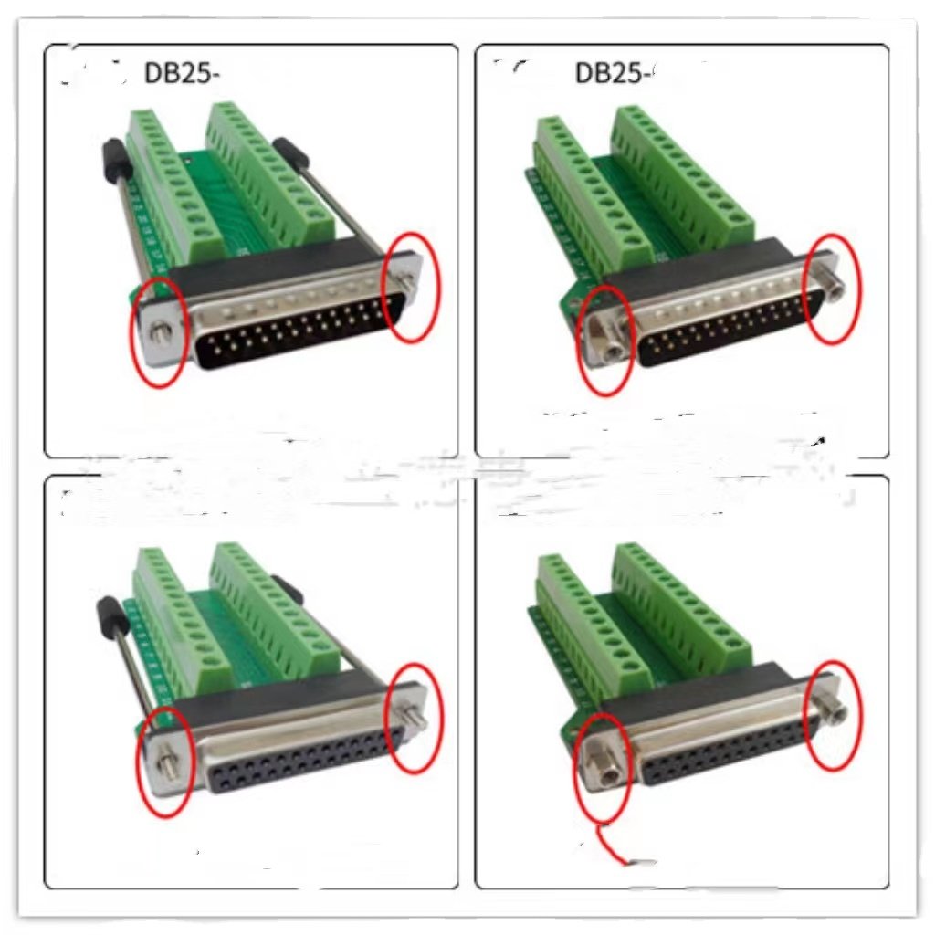DB9/15/25/26/37/44/50 pin Male Female 37pin Port Adapter Connector Header Terminal Breakout PCB Board 2 Row Riveting Tooth