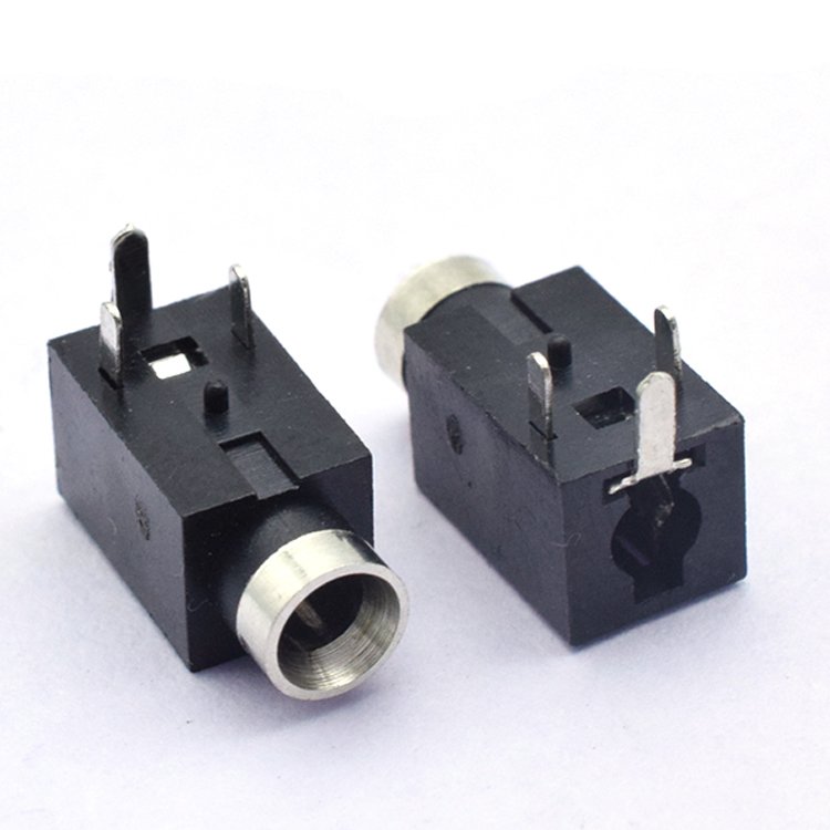 high quality PJ-210 3 pin plastic head Female headphone holder socket Connector 3 Pin DIP Headphone Jack Socket 30V 0.2A