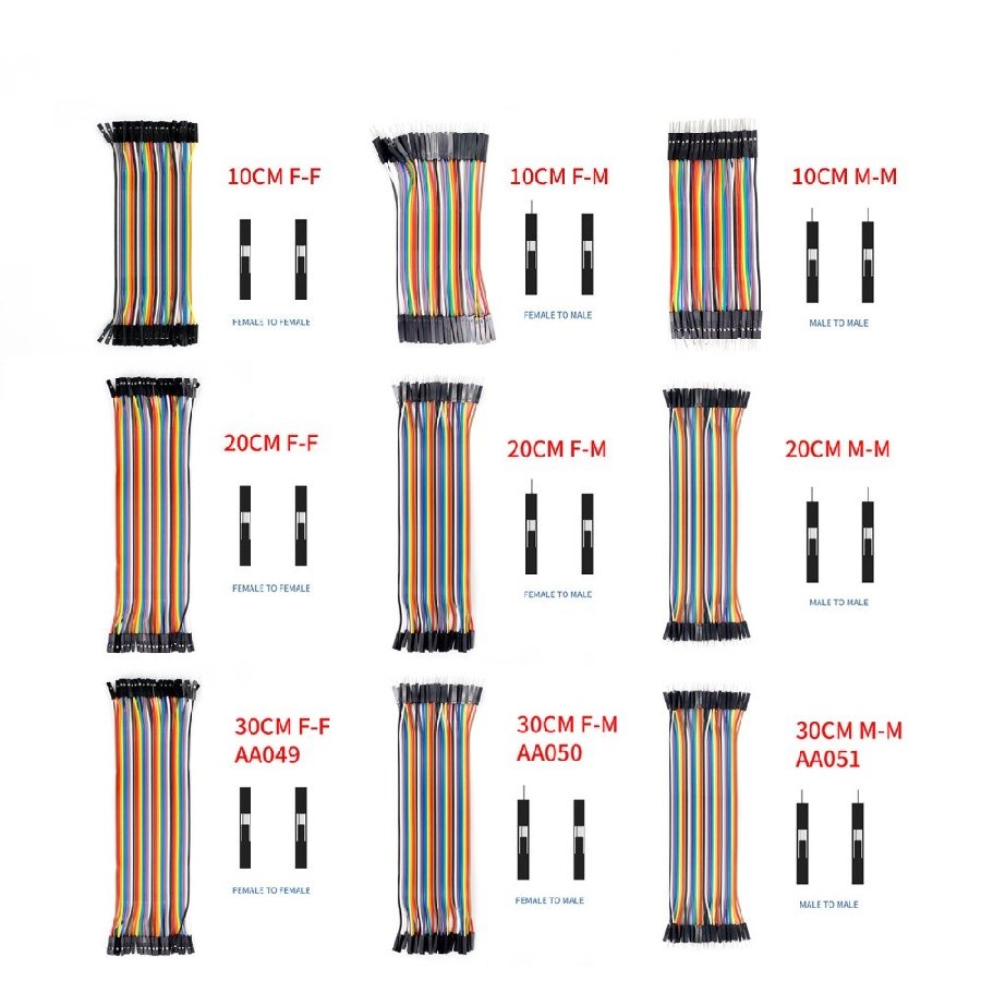 SZYJ 40-Pin 10/20/30cm Dupont Wire Cable Male to Male & Female to Male Female Jumper Arduino DIY Kit Connector