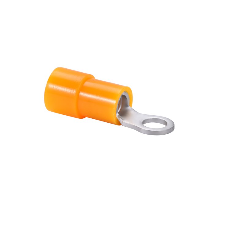 RVN5.5-6 Insulating Copper Lug With Nylon Sheath In Reel Electrical Wire Connector Crimp Ring Terminals Chain Automatic Cable Lu